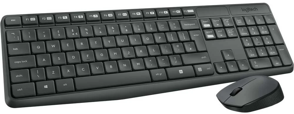 Logitech MK235 Belaidė Klaviatūra ir pelė - Pilkas-CZE-2.4GHZ-INTNL