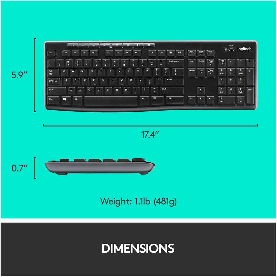 Klaviatūra Logitech WIRELESS DESKTOP MK270 - SWISS LAYOUT