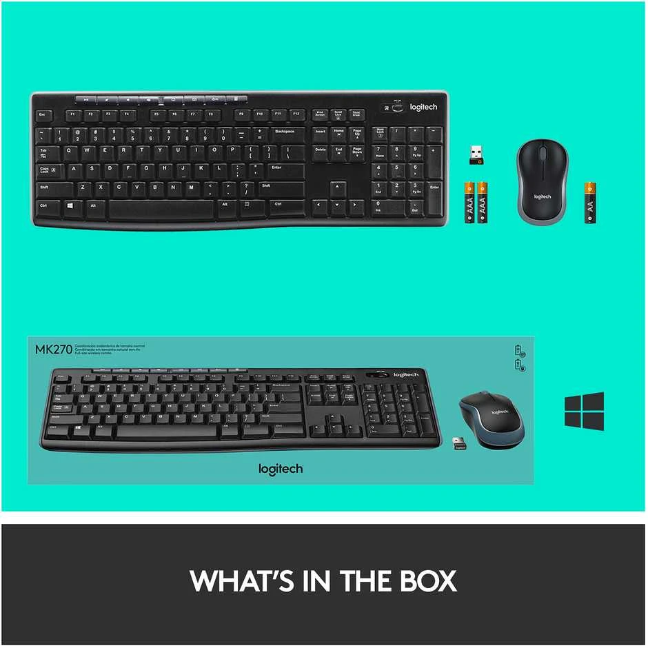 Klaviatūra Logitech WIRELESS DESKTOP MK270 - SWISS LAYOUT