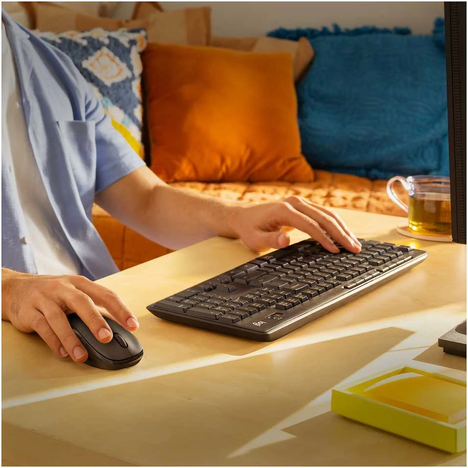 Belaidė klaviatūra su pele Logitech MK295, Šveicarų išdėstymas, juodos spalvos