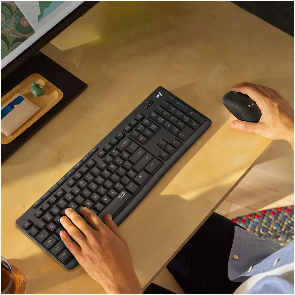 Belaidė klaviatūra su pele Logitech MK295, Šveicarų išdėstymas, juodos spalvos