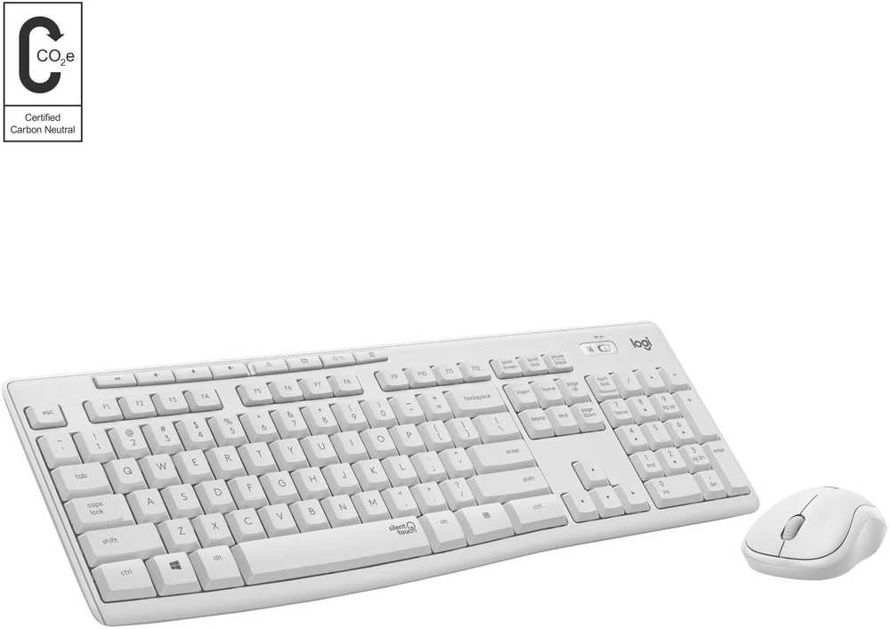 Klaviatūra Logitech MK295 SILENT WIRELESS COMBO/OFF Baltas - CH - CENTRAL