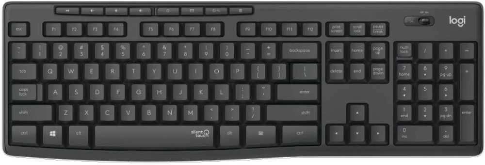 Belaidė klaviatūra su pele Logitech MK295, Šveicarų išdėstymas, juodos spalvos