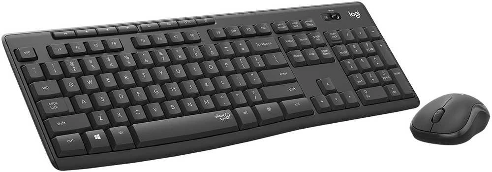 Belaidė klaviatūra su pele Logitech MK295, Šveicarų išdėstymas, juodos spalvos