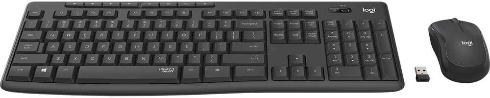 Klaviatūra Logitech MK295 TYLUS BELAIDIS KOMPLEKTAS – GRAFITO – NLB – INTNL