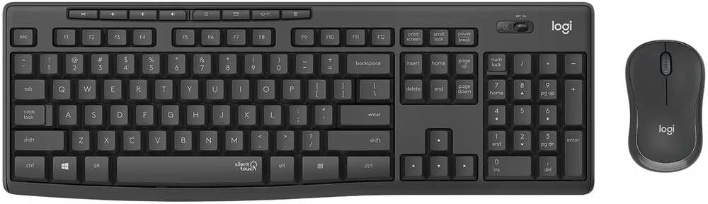 Belaidė klaviatūra su pele Logitech MK295, Šveicarų išdėstymas, juodos spalvos