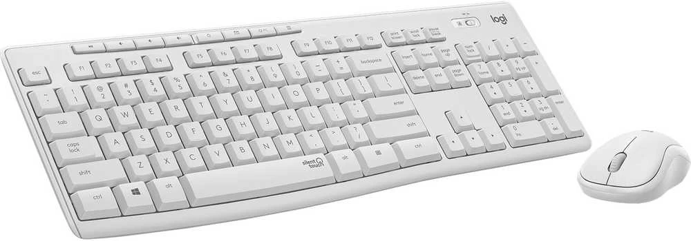 Belaidė klaviatūra su pele Logitech MK295, Vengrų išdėstymas, baltos spalvos