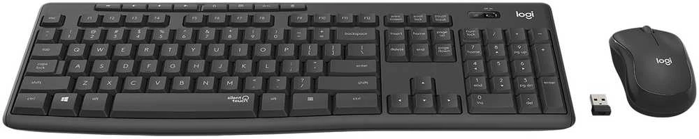 Belaidė klaviatūra su pele Logitech MK295, Šveicarų išdėstymas, juodos spalvos