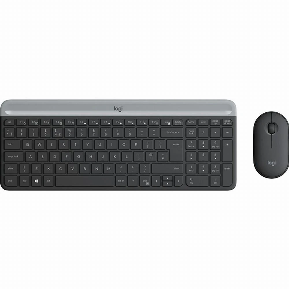 Logitech MK470 Slim Wireless Combo, belaidė klaviatūra ir pelė, DE išdėstymas, Grafito spalvos