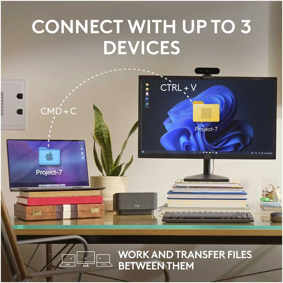 Belaidė pelė Logitech MX Anywhere 3S, šviesiai pilkos spalvos