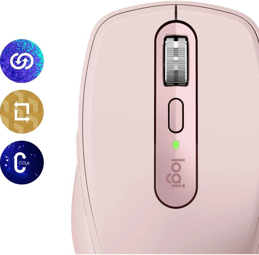 Belaidė pelė Logitech MX Anywhere 3S, rožinės spalvos