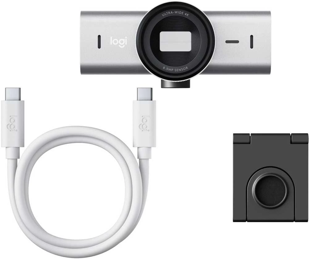 Logitech MX Brio 4K Ultra HD internetinė kamera, spalva: šviesiai pilka (960-001554)
