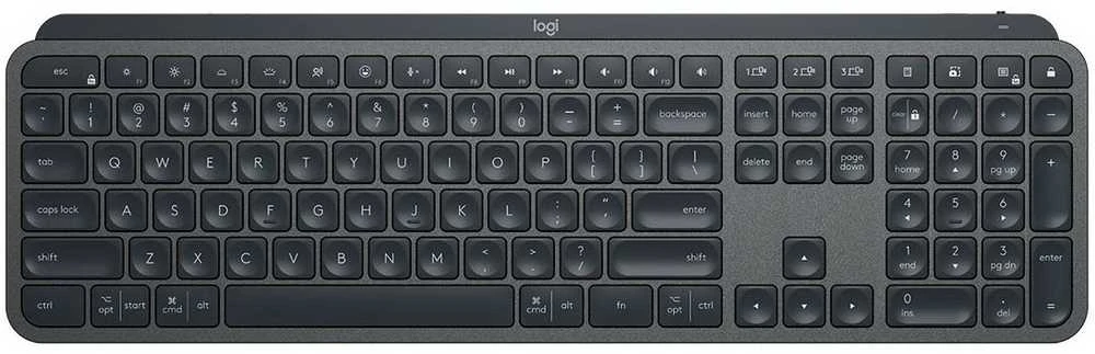 Logitech MX Keys Combo verslui Gen 2 Belaidė klaviatūra ir pelė + Atrama riešui, DE, Graphite