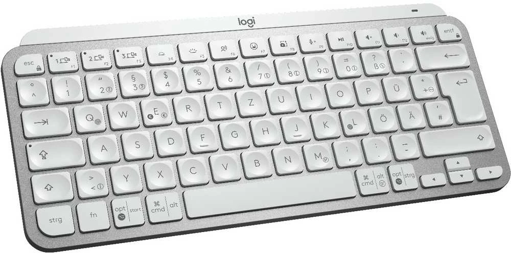 Minimalistinė Belaidė Klaviatūra su apašvietimu Logitech MX Keys Mini, Pilkos spalvos, Vokiečių (Qwertz) išdėstymas