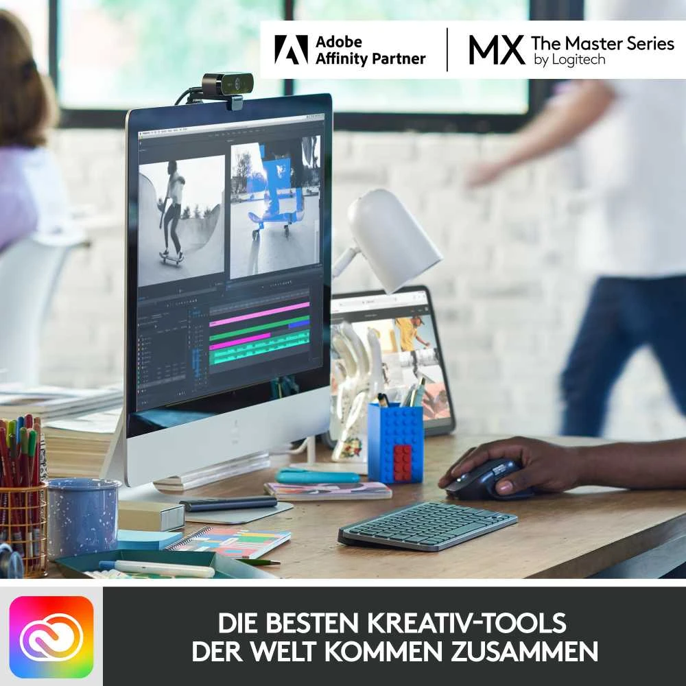 Minimalistinė Belaidė Klaviatūra su apašvietimu Logitech MX Keys Mini, Pilkos spalvos, Vokiečių (Qwertz) išdėstymas