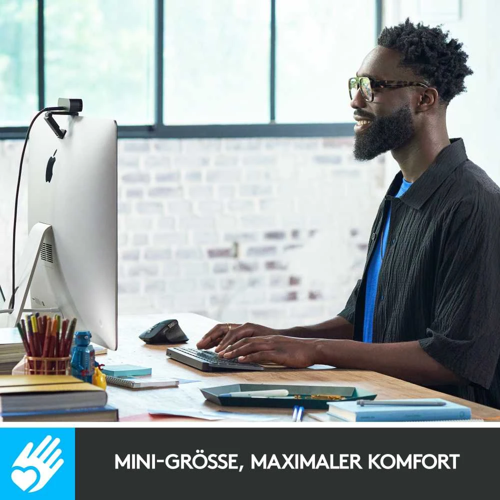 Minimalistinė Belaidė Klaviatūra su apašvietimu Logitech MX Keys Mini, Pilkos spalvos, Vokiečių (Qwertz) išdėstymas