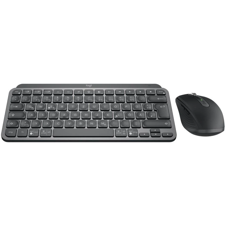 Belaidės klaviatūros ir pelės rinkinys Logitech MX Keys Mini, QWERTZ, Juodos spalvos (920-011054)