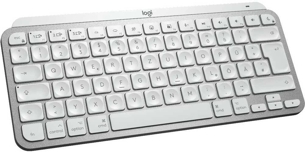 Minimalistinė Belaidė Klaviatūra su pašvietimu MX Keys MIni for Mac, DE išdėstymas, Pilka