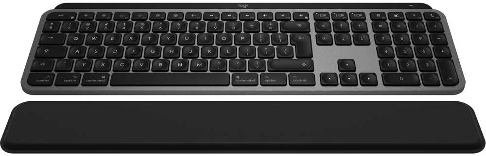 Belaidė klaviatūra „Klaviatūra Logitech MX Keys S Combo“, skirta „Mac“, 100 % (pilno dydžio), grafito spalvos su foniniu apšvietimu