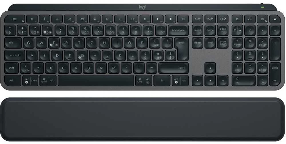 Belaidė klaviatūra Logitech MX Keys S, su atrama delnams, Išdėstymas: Šveicarų (Qwertz)