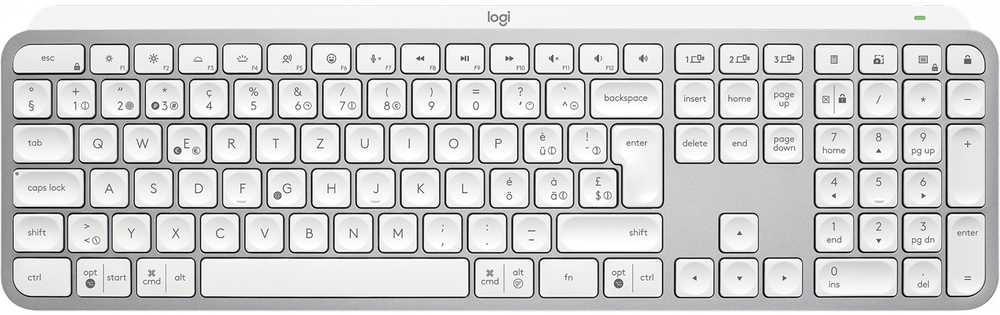 Klaviatūra Logitech MX KEYS S - PALE Pilkas - CH - BT - - N/A - CENTRAL-419