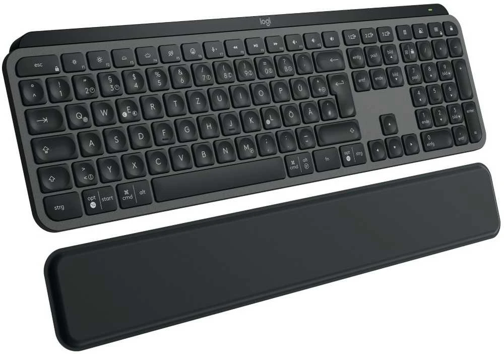 Belaidė klaviatūra Logitech MX Keys S, su atrama delnams, Išdėstymas: Vokiečių (Qwertz)