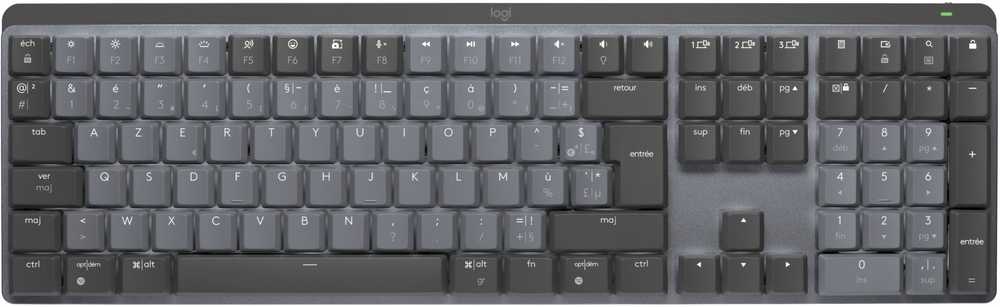 Gruzdintuvė „Logitech“ – belaidė klaviatūra – MX – mechaninė – našus apšvietimas – grafitas