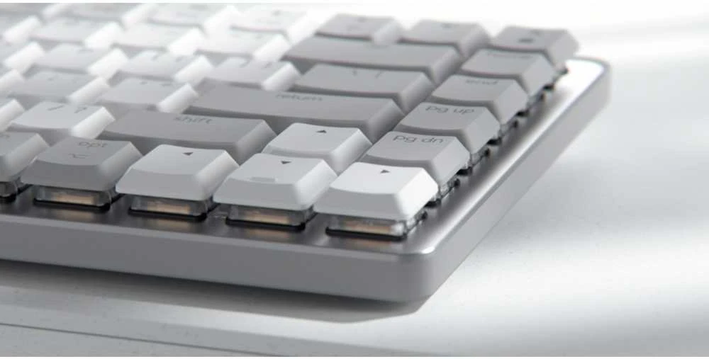 „LOGITECH MX Mechaninė Mini“, skirta MAC „Bluetooth“ apšviesta klaviatūra – PALE Pilkas – US INT'L – TACTILE
