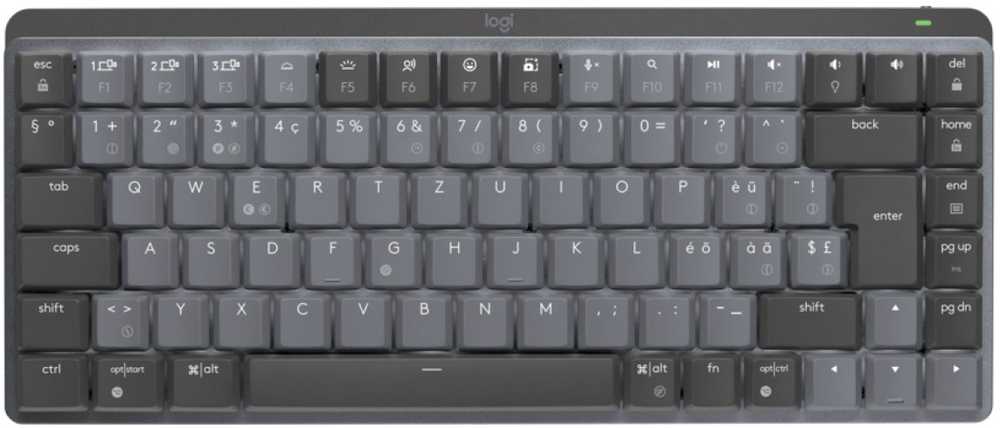 Klaviatūra Logitech MX Mechaninė. MINI belaidė ILLUM. KEYB - - GRAPHITE - CH - CENTRAL