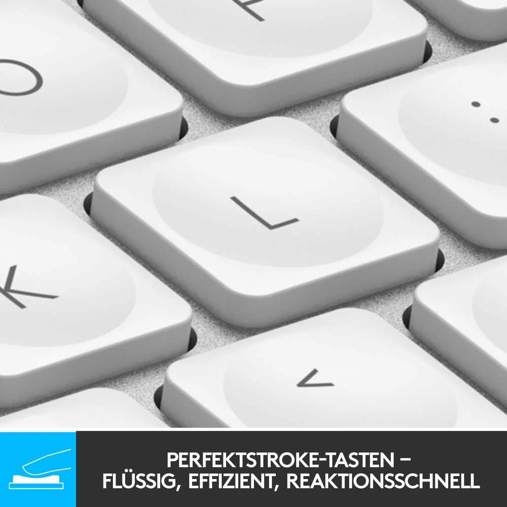 Minimalistinė Belaidė Klaviatūra su apašvietimu Logitech MX Keys Mini, Pilkos spalvos, US tarptautinis (Qwerty) išdėstymas