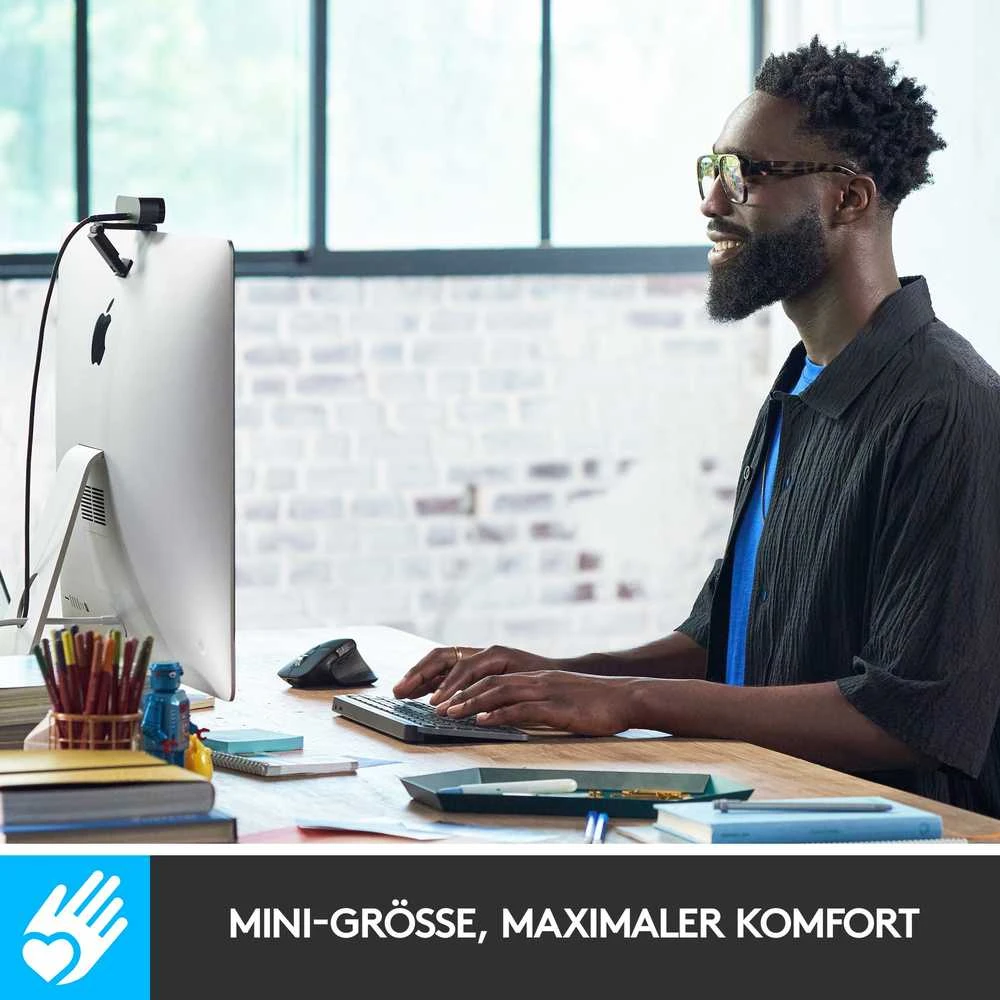 Minimalistinė Belaidė Klaviatūra su apašvietimu Logitech MX Keys Mini, Grafito spalvos, Šveicarų (Qwertz) išdėstymas