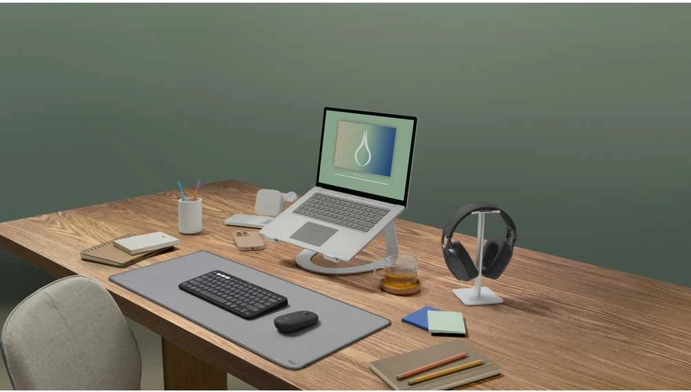Klaviatūra ir pelė Logitech Pebble 2 Combo for Mac, grafito spalvos, US išdėstymas