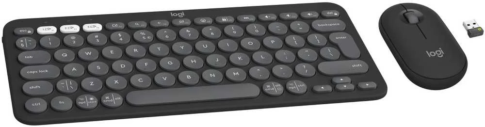 Klaviatūra ir pelė Logitech Pebble 2 Combo for Mac, grafito spalvos, US išdėstymas