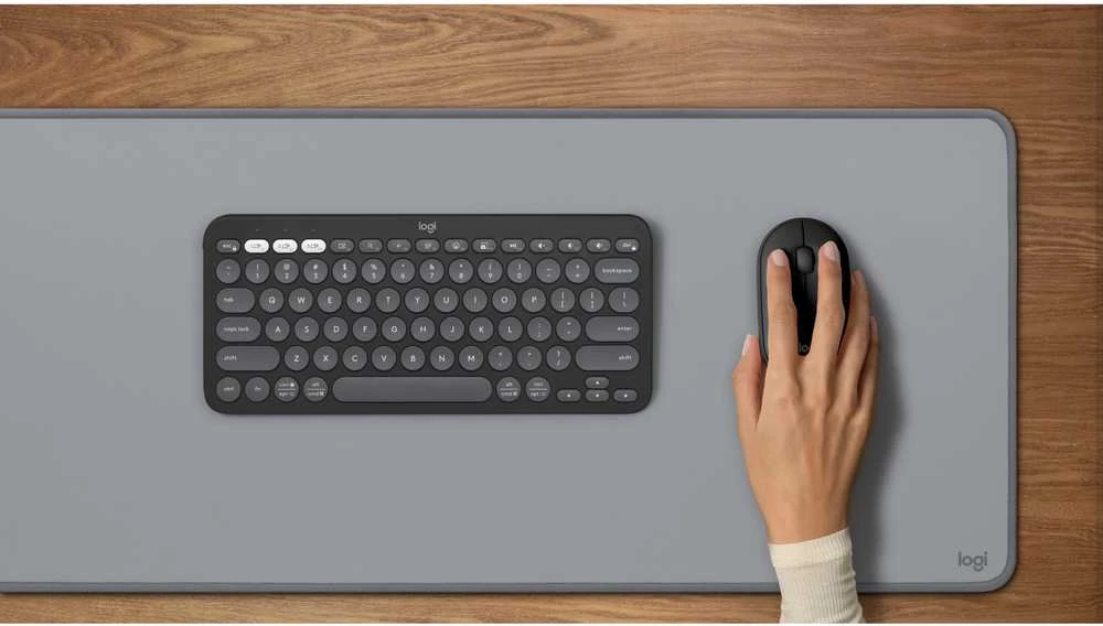 Klaviatūra ir pelė Logitech Pebble 2 Combo for Mac, grafito spalvos, US išdėstymas