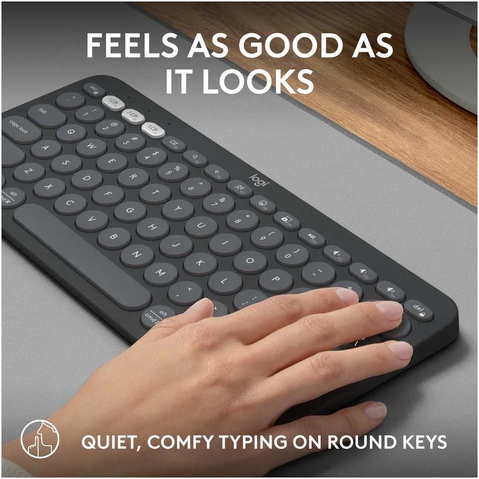 LOGITECH K380S Bluetooth klaviatūra - TONAL GRAPHITE - JAV TARPTAUTINĖ