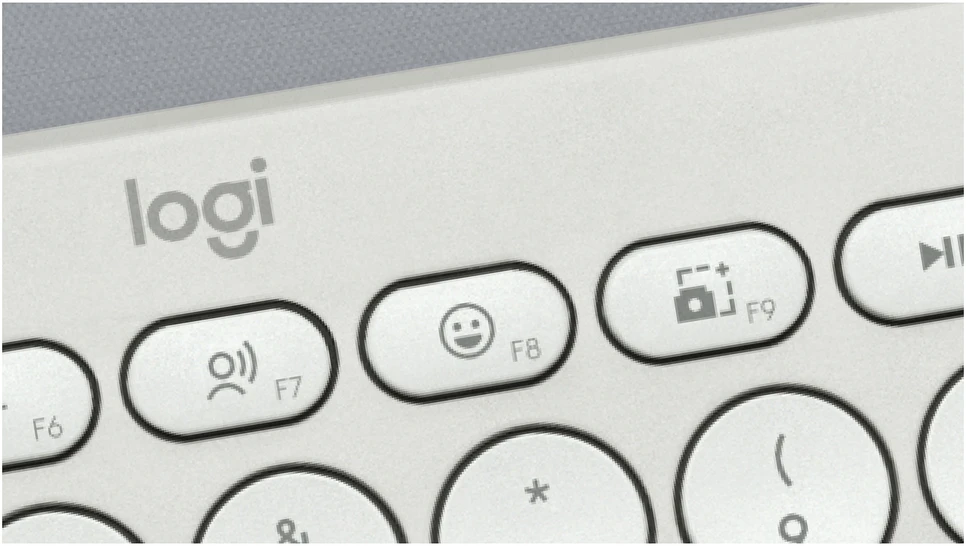 Belaidė klaviatūra Logitech PEBBLE KEYS 2 K380S, Baltos spalvos, Išdėstymas: US tarptautinis (Qwerty)