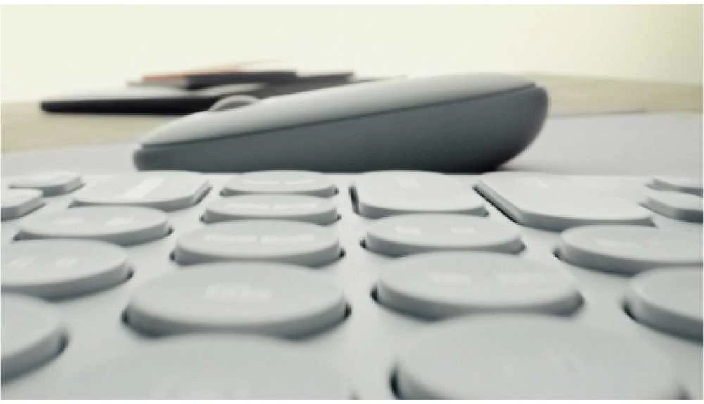 Belaidė klaviatūra Logitech PEBBLE KEYS 2 K380S, Rožinės spalvos, Išdėstymas: US tarptautinis (Qwerty)