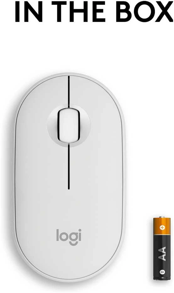 Belaidė pelė Logitech Pebble Mouse 2 M350s, Balta