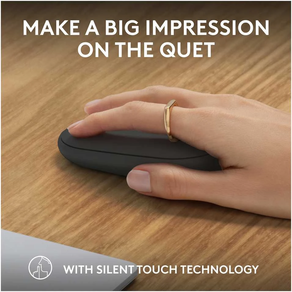 Belaidė pelė Logitech Pebble Mouse 2 M350s, Juoda