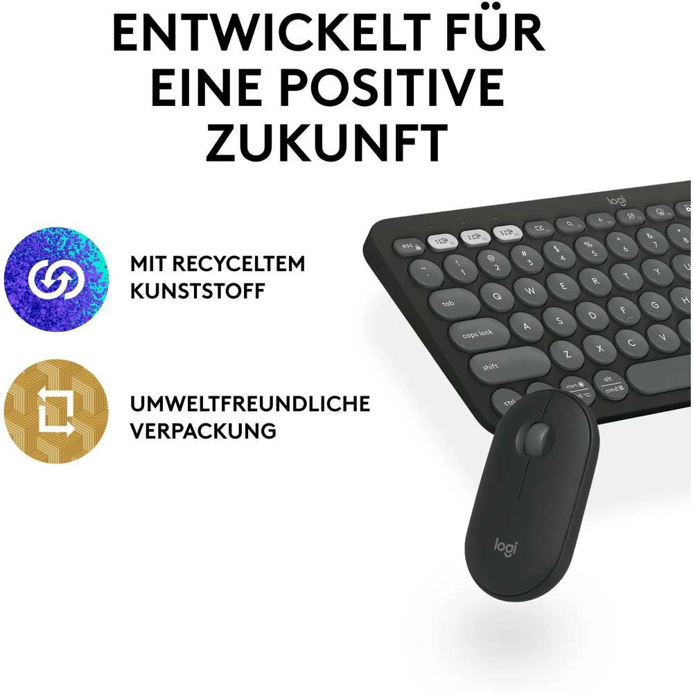 Belaidė pelė Logitech Pebble Mouse 2 M350s, Juoda