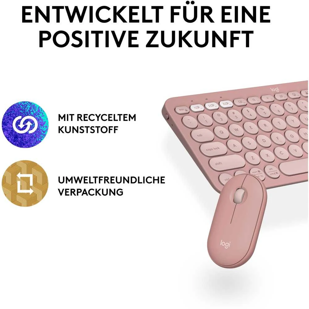 Belaidė pelė Logitech Pebble 2 M350s, Rožinė