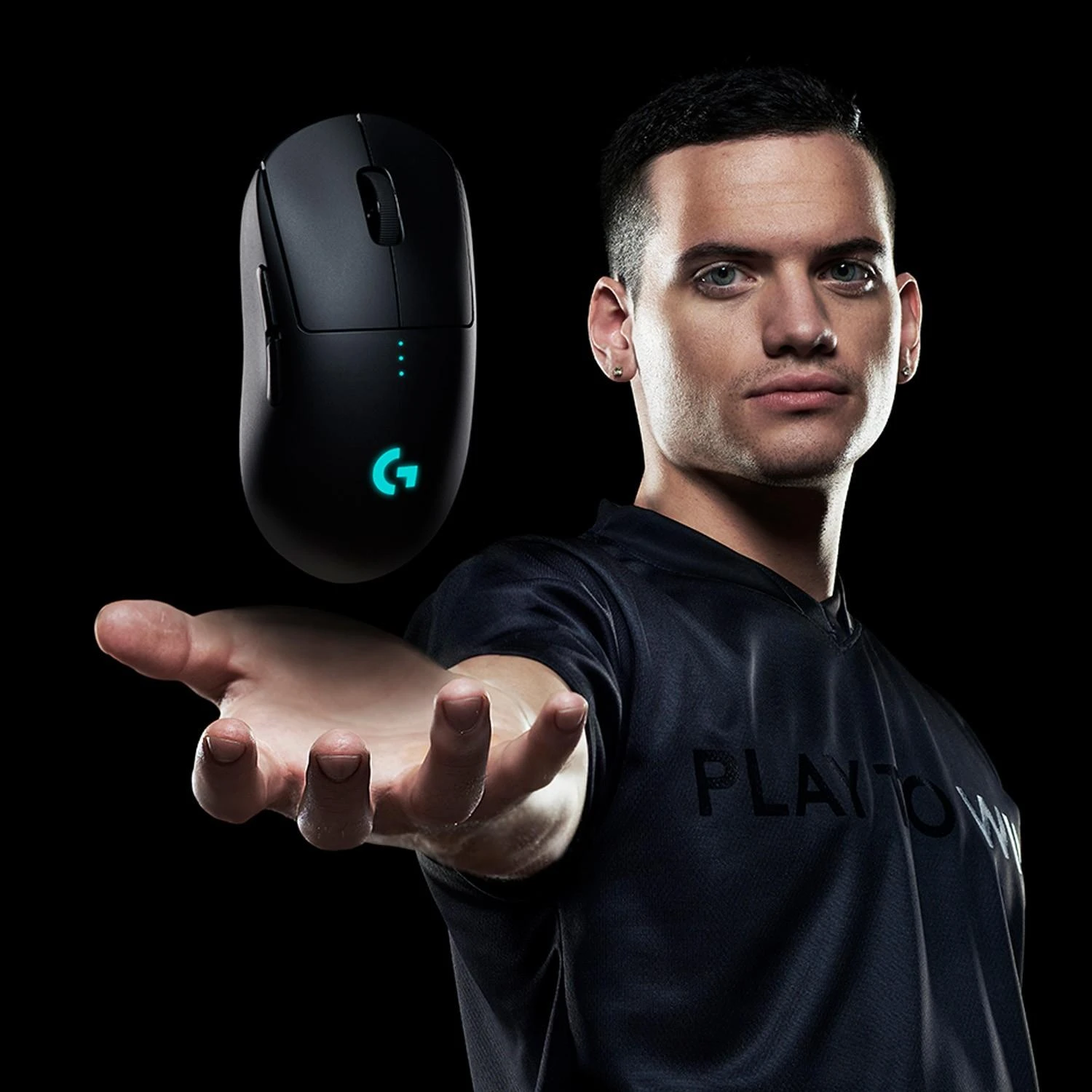 Logitech G PRO Belaidė žaidimų pelė, RF belaidė, 25600 DPI, Juoda