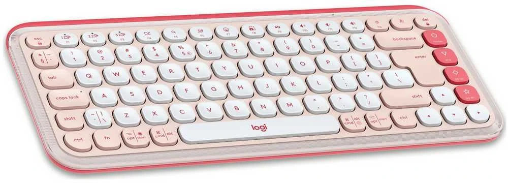 Rinkinys Klaviatūra su pele Logitech POP ICON Combo belaidė rožinė
