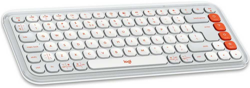 Klaviatūra LOGITECH POP ICON KEYS - OFF Baltas - US INT'L - BT - INTNL-973