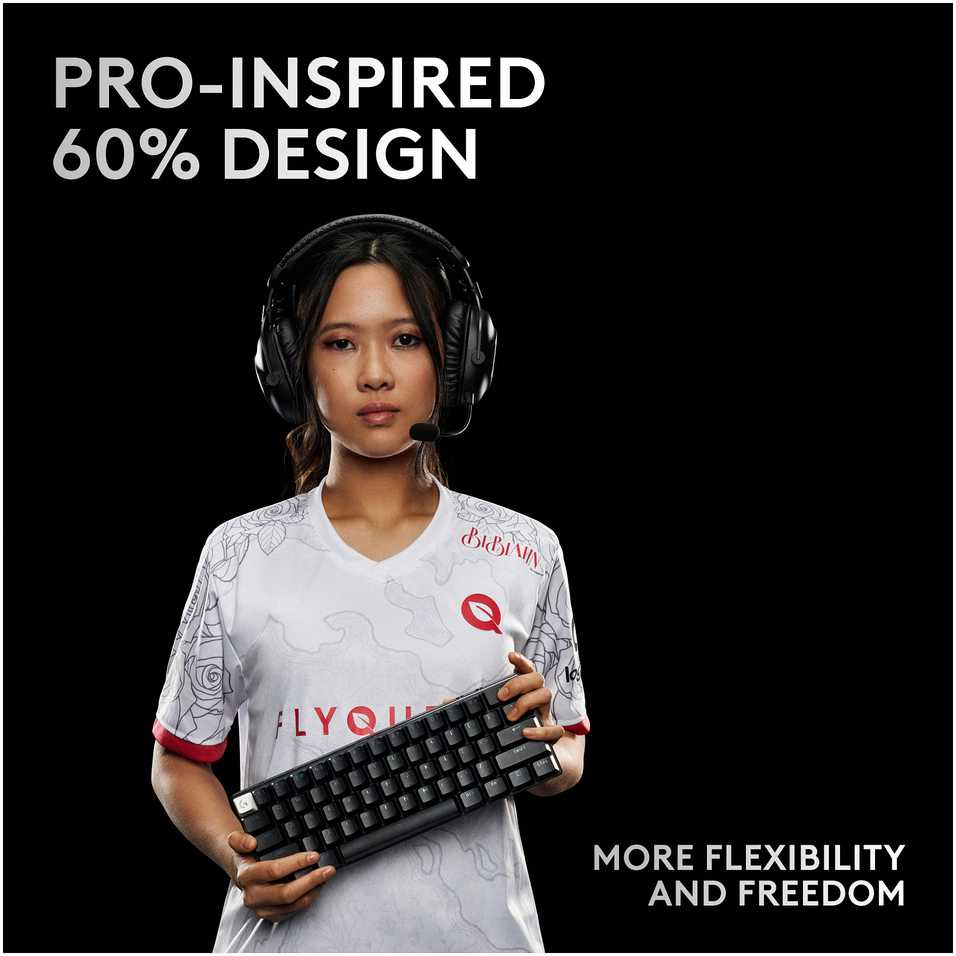 Klaviatūra Logitech PRO X 60 LIGHTSPEED belaidė G KB - TACTILE-Juodas-CH-EMEA28I-935