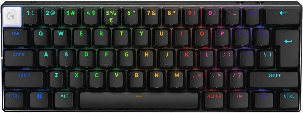 Logitech G PRO X 60 Wireless - US INT'L išdėstymas - GX Optical Tactile Switches - Juodas (Juoda) Optinė Belaidė Žaidimų Klaviatūra