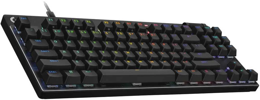 Logitech PRO X TKL RAPID Juodas . Kabelgebundene Gaming-Klaviatūra. Magnetische Analog-Switches. Rapid-Trigger. LIGHTSYNC RGB