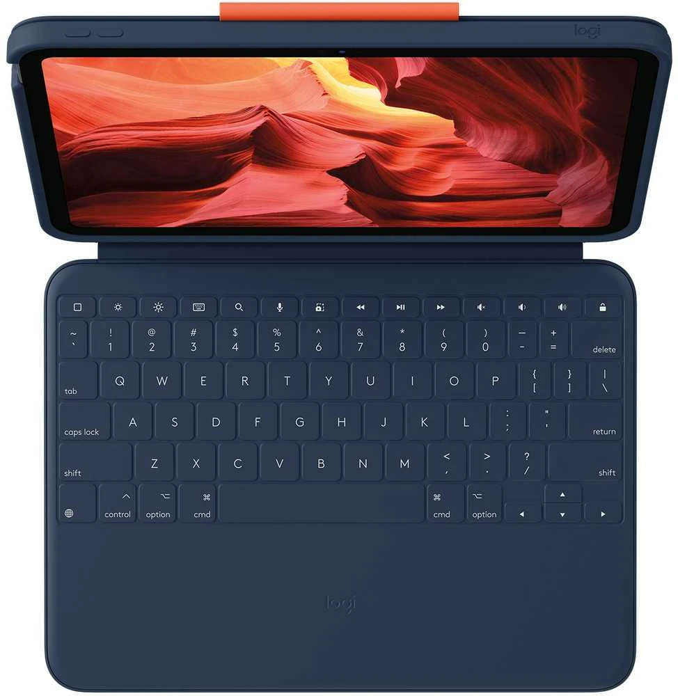 Klaviatūra Logitech „RUGGED COMBO4 IPAD CLASSIC“ Mėlynas - VOKIEČIŲ N/A N/A EMEA-914 KB EDU BIRMINIAI SKIRTI