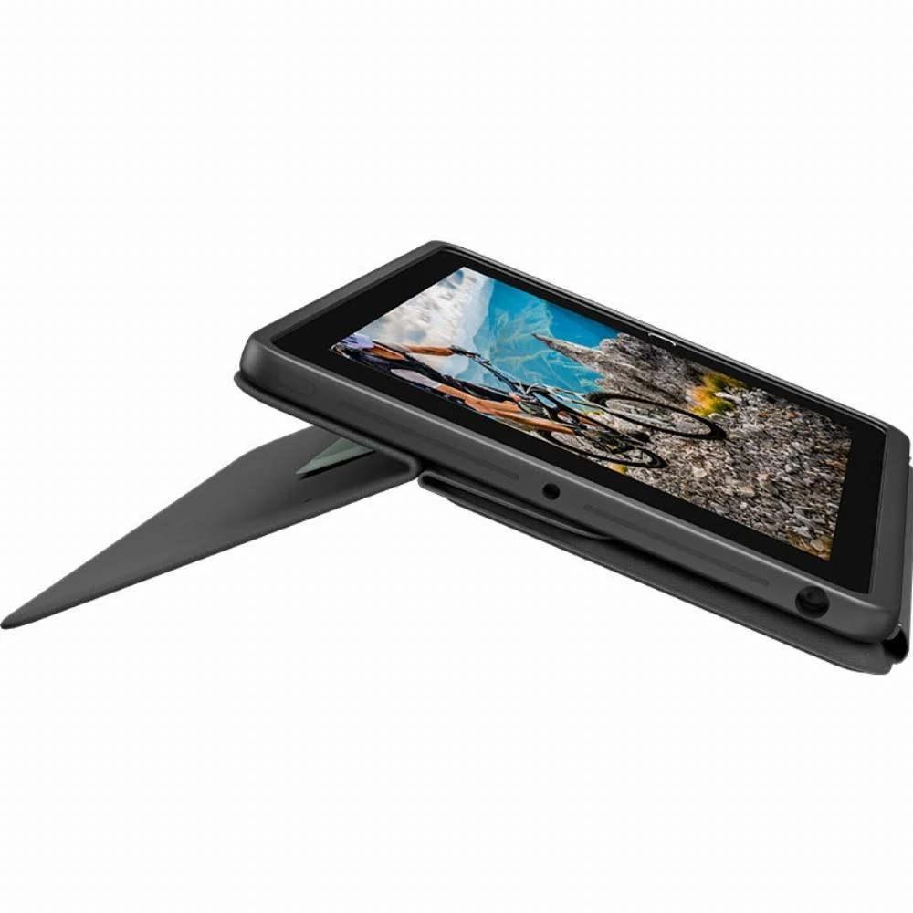 Logitech Rugged Folio mobiliojo įrenginio klaviatūra QWERTZ Vokiečių Grafitas C tipo USB