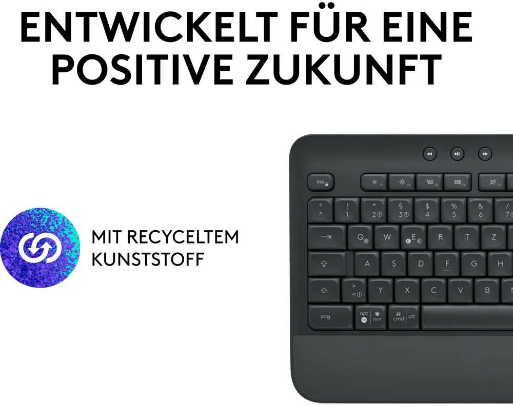 Klaviatūra Logitech Signature K650, Grafito spalvos, Vokiečių kalba (Qwertz)